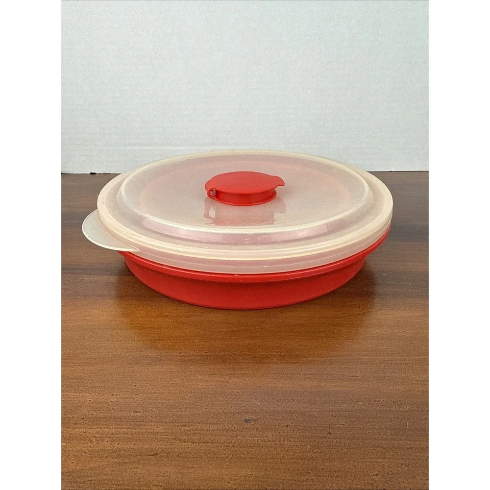 Pampered Chef Family-Size Collapsible Microwave Popcorn Maker Red‎ Popper 1457 - Picture 5 of 6